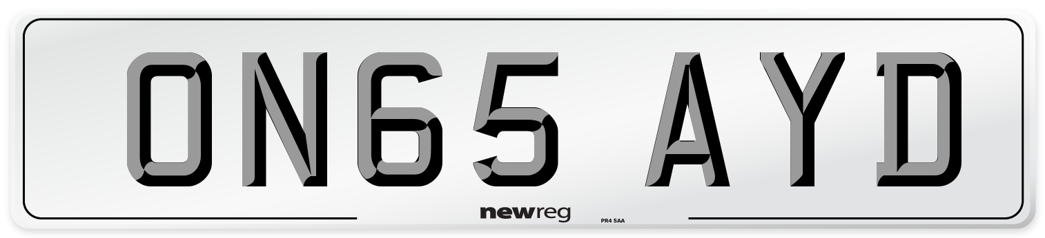 ON65 AYD Number Plate from New Reg